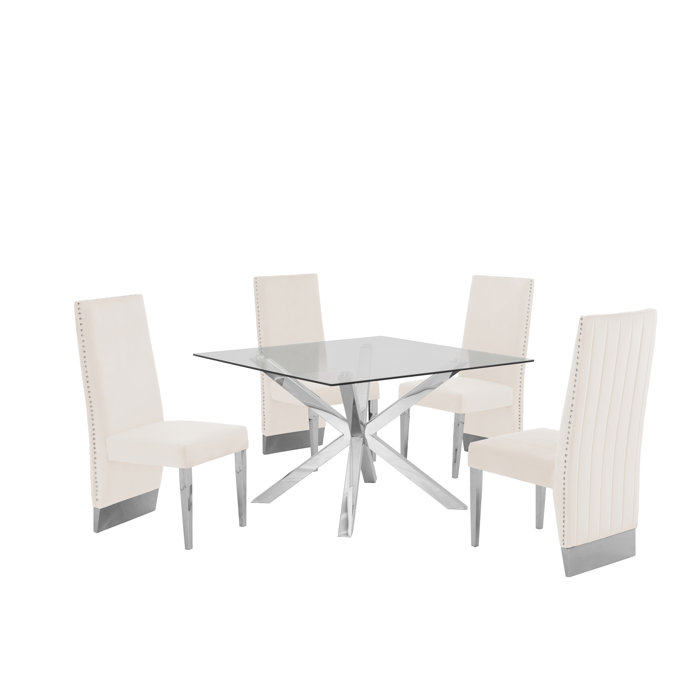 Orren Ellis Moncton 4 Person Dining Set Wayfair Canada